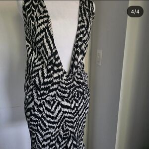 Massimo Rebecchi Black and White Midi Dress